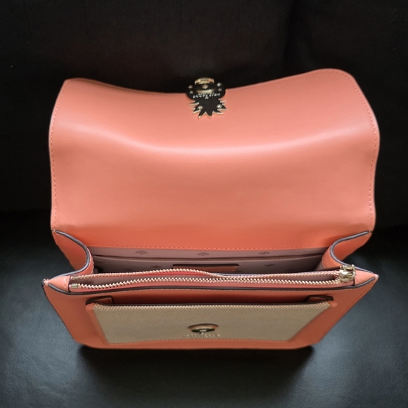Kate Spade Peaches and Cream Crossbody Bag with Pineapple Accent Clasp - Picture 6 of 6